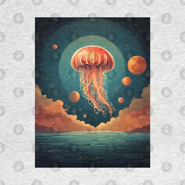 Jellyfish Floating In Space by VivaLaRetro